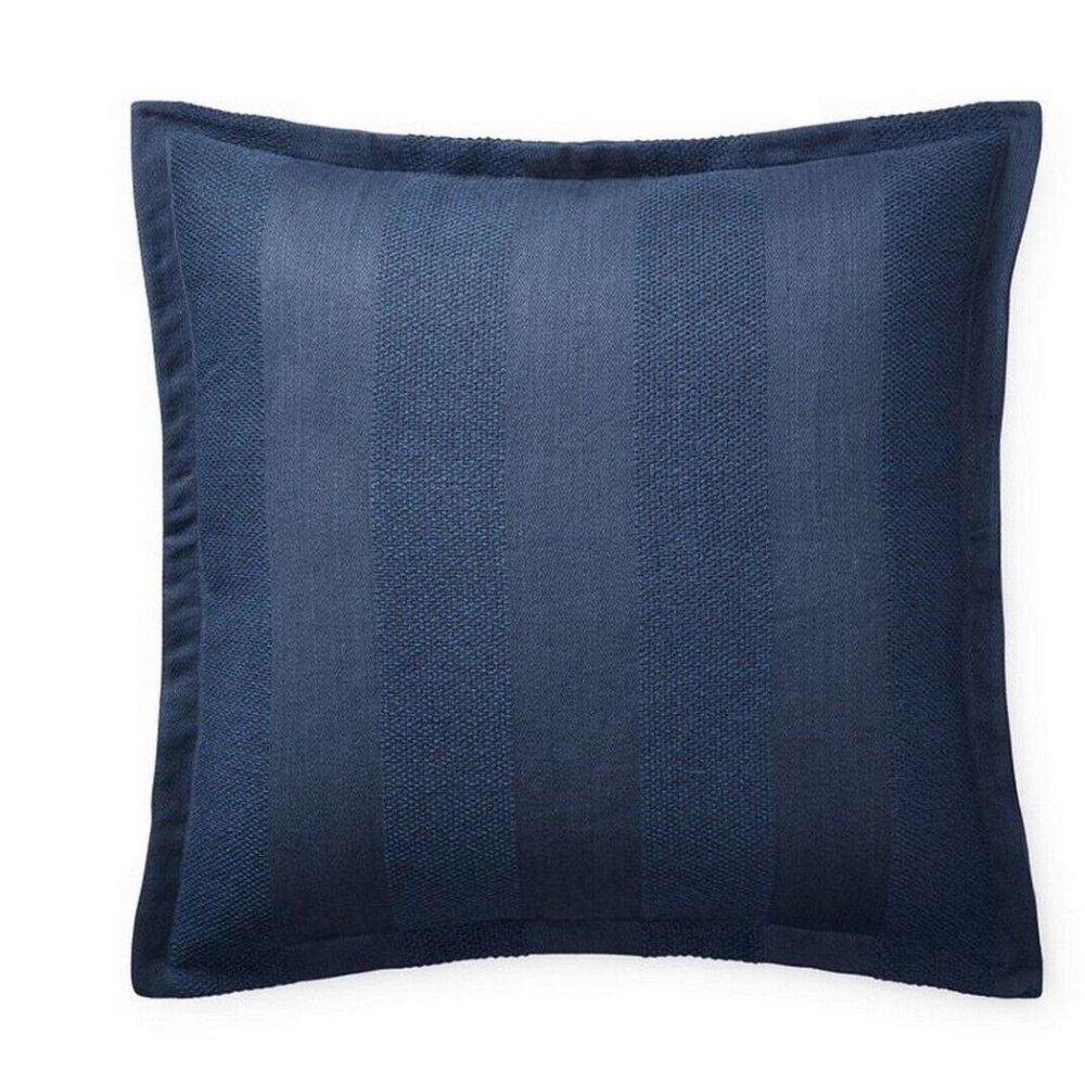 Lauren Ralph Lauren Eva Woven Tonal Stripe Euro Sham Dark Blue